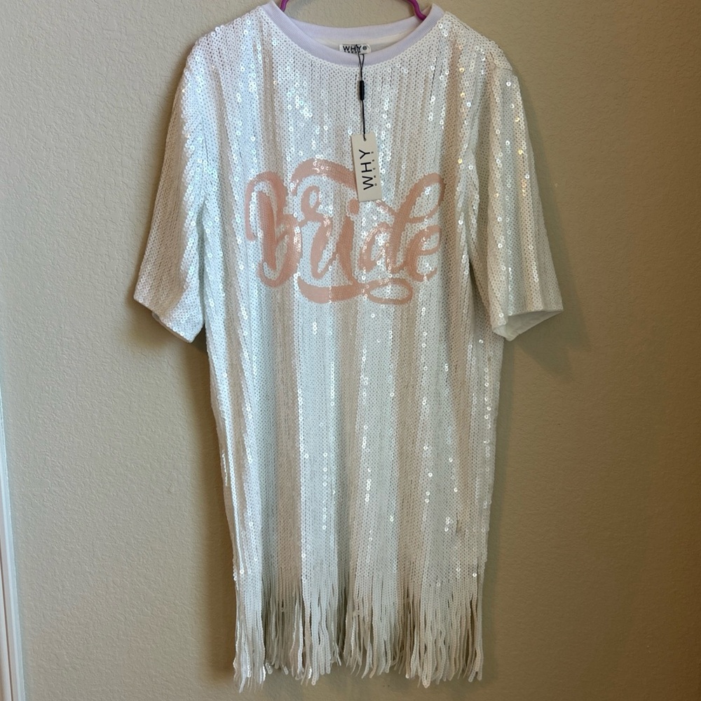 NWT Women’s Sequenced Bride Dress One Size